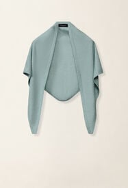 Fabiana Filippi Écharpe triangle en laine et soie avec paillettes, vert Vert SAD216A881D2960000