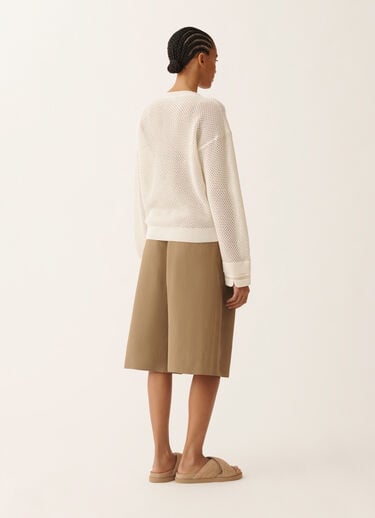 Maglia in cotone organico con viscosa brillante, burro Fabiana Filippi Maglia in cotone organico con viscosa brillante, burro BURRO MAD276F481M1560000