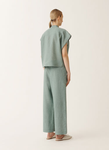 Fabiana Filippi Camisa de tela de lino, verde azulado TURQUESA CAD275F883L3770000