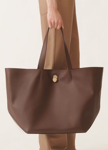Fabiana Filippi Eclissi smooth nappa leather tote bag, ebony BROWN BGD215A906L8020000