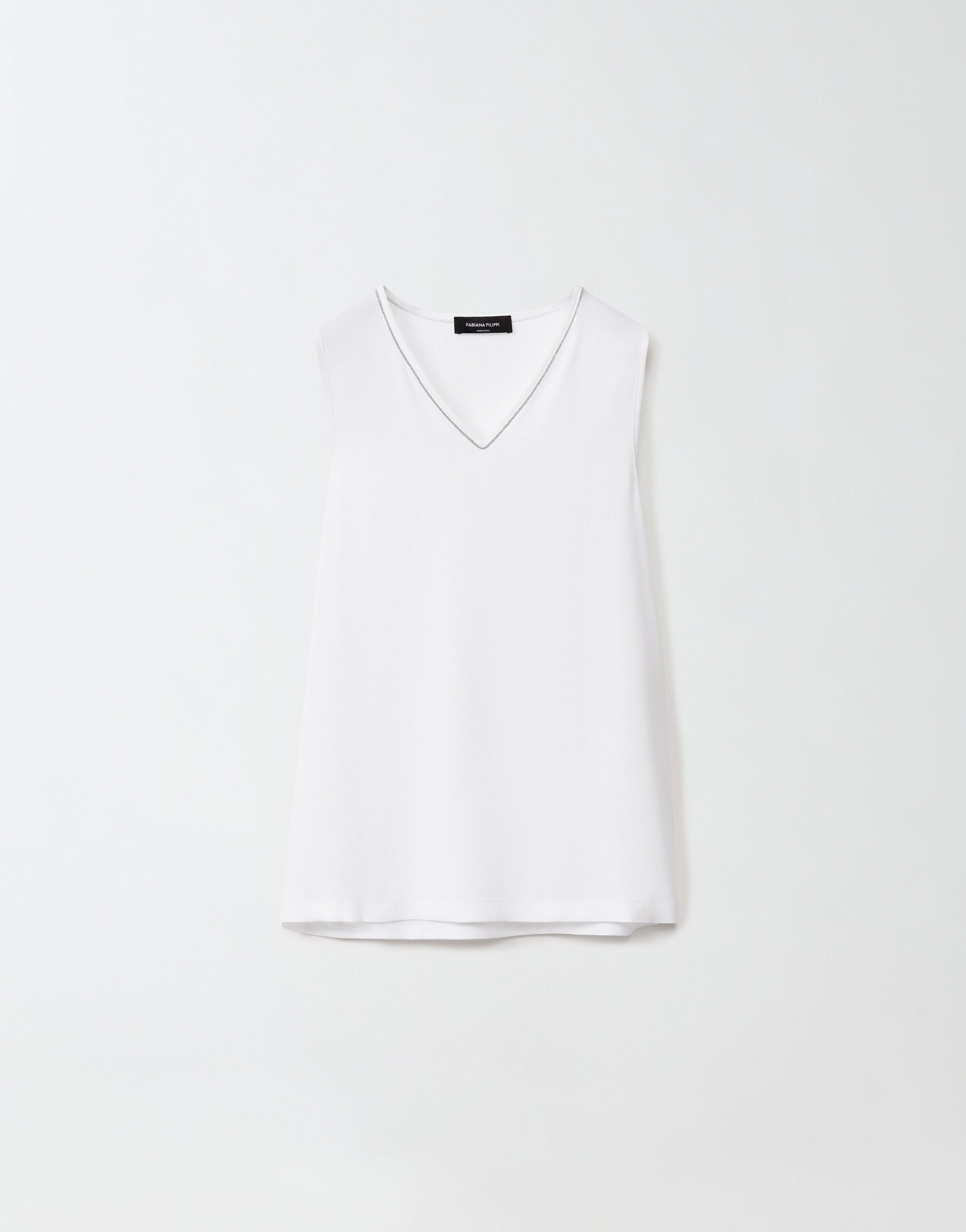 White silk vest top top