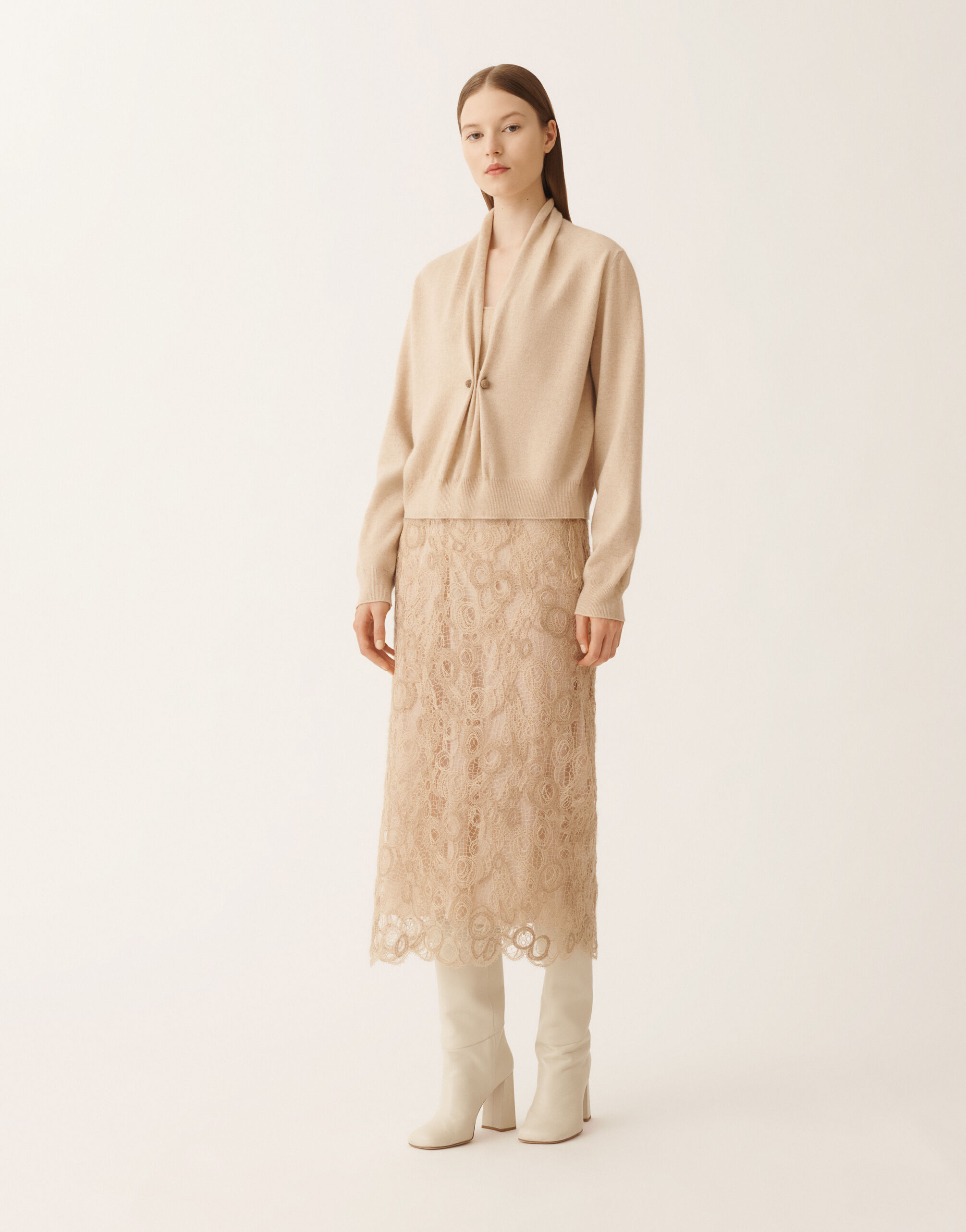 Sweater in Platinum, cord for Women | Fabiana Filippi®