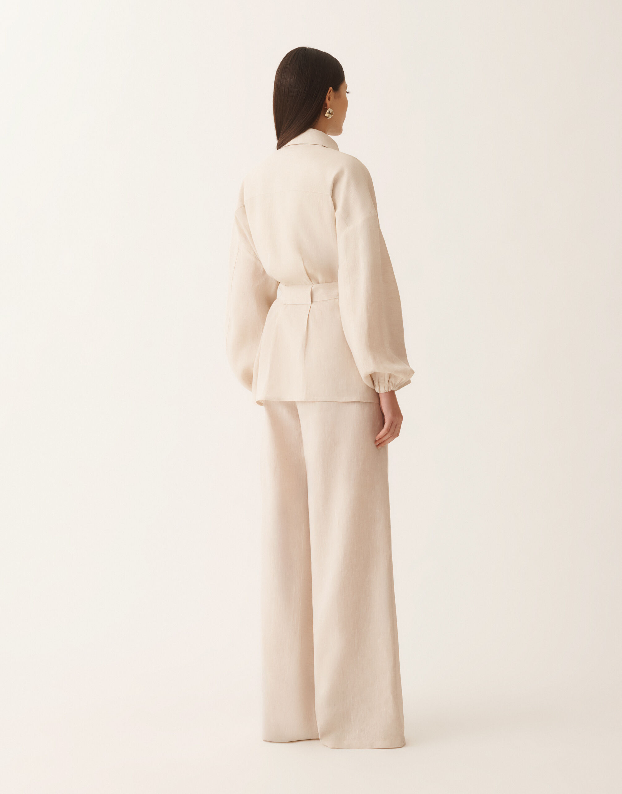 Linen canvas field jacket, natural for Women | Fabiana Filippi®