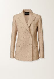 Fabiana Filippi Veste croisée en tissu tailoring boutonné, érable BEIGE GCD215F207D8920000
