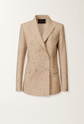 Fabiana Filippi Double-breasted jacket in buttoned tailoring, maple BEIGE GCD215F207D8920000