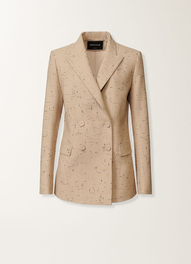 Fabiana Filippi Double-breasted jacket in buttoned tailoring, maple BEIGE GCD215F207D8920000