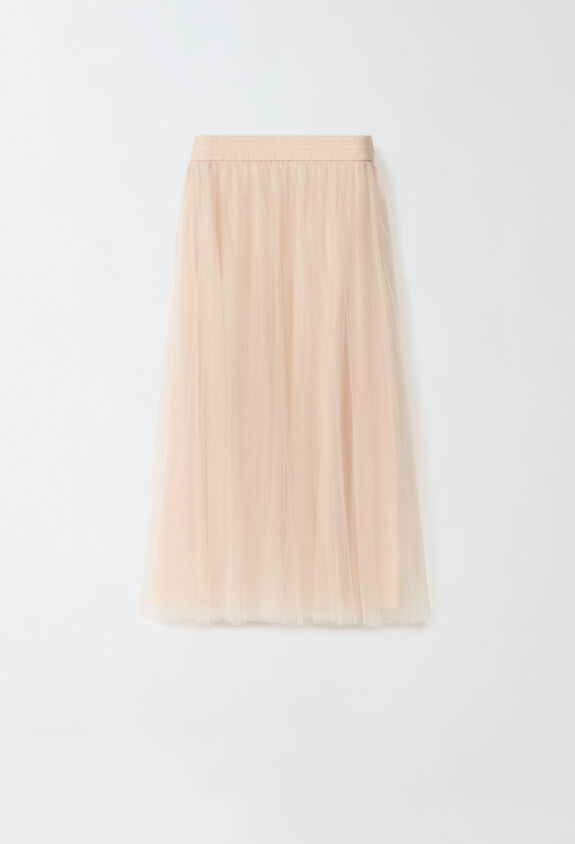 Fabiana Filippi Jupe midi en tulle, rose poudré rose poudré GND264F278I9320000