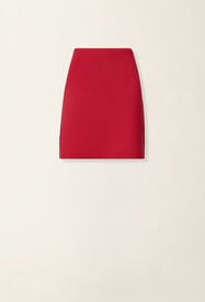 Fabiana Filippi Minigonna in lana merino, rosso Rosso GND216F325D4620000