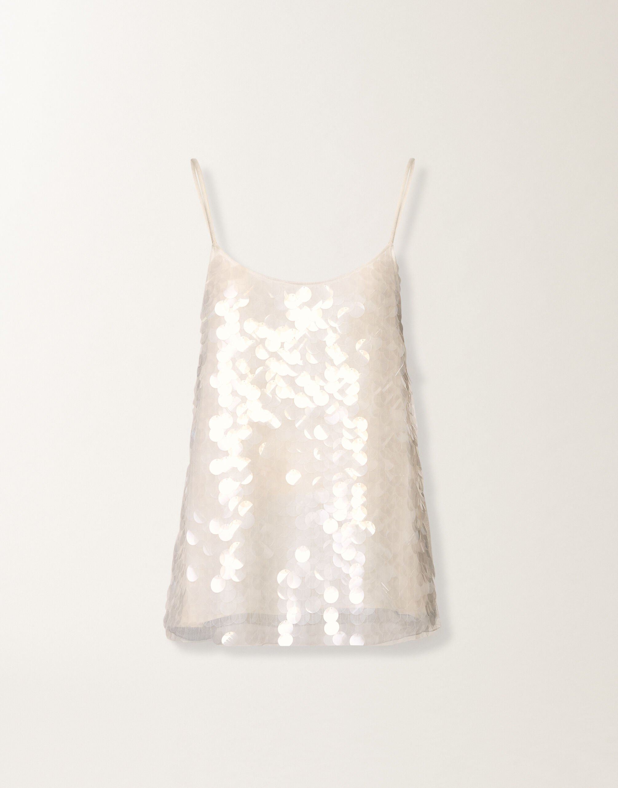 Fabiana Filippi Tanktop aus gebürsteter Merinowolle und Mohair, Raffia Weiß MAD225F493L6230000