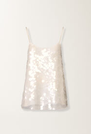 Fabiana Filippi Tank top in brushed merino and mohair, raffia White MAD225F493L6230000