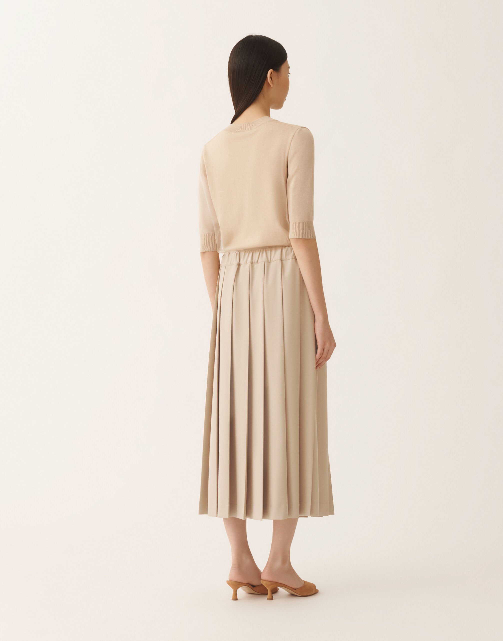 Fabiana Filippi Plissierte Röcke im Techno-Tailoring, nude Nude GND266F398D7540000