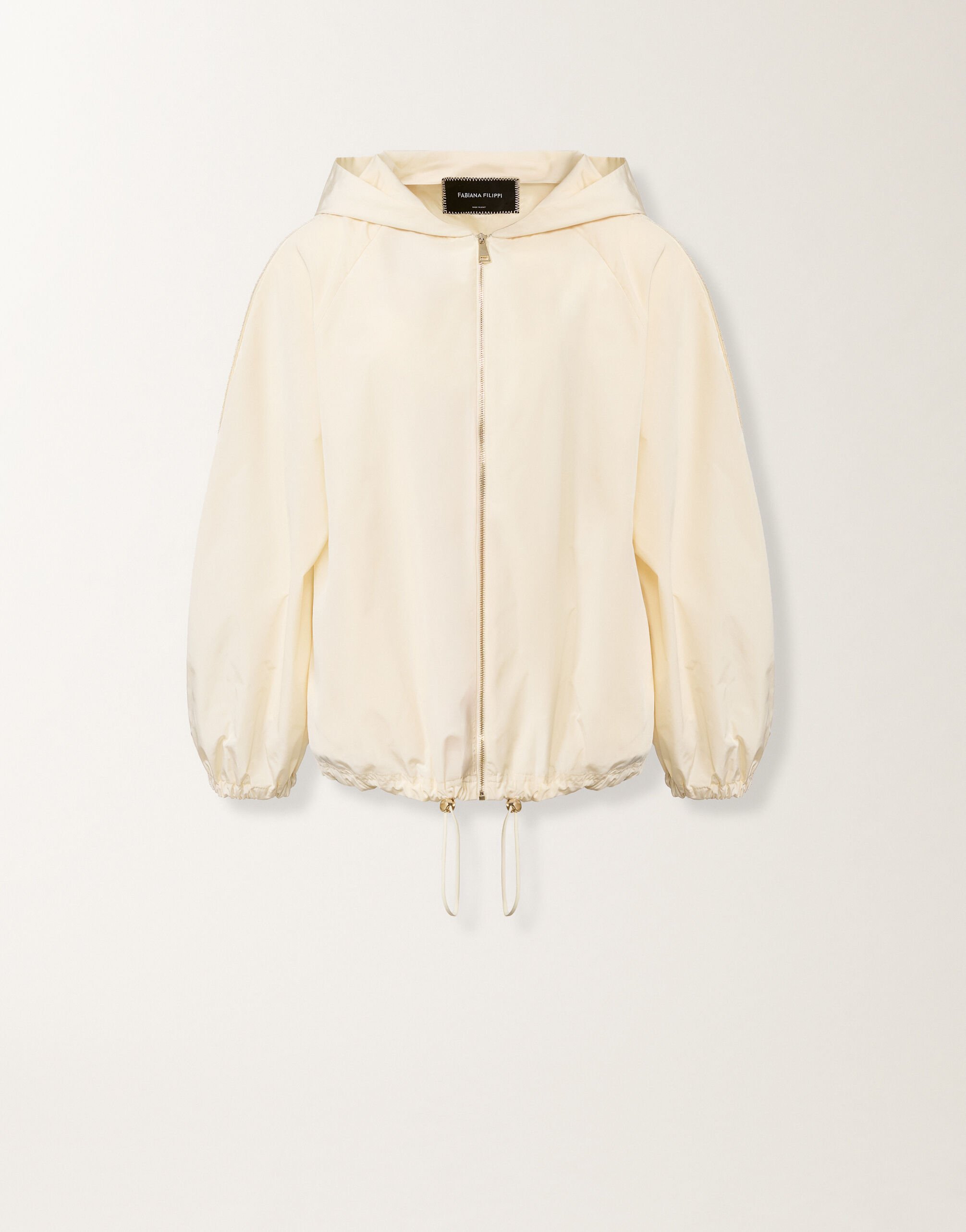 Fabiana Filippi Technical taffeta bomber jacket, butter BUTTER CTD276F711M1230000