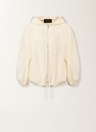 Fabiana Filippi Technical taffeta bomber jacket, butter BUTTER CTD276F711M1230000