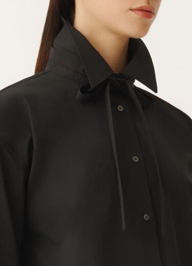 Fabiana Filippi ポプリン ボーイフレンドシャツ（ブラック） ブラック CAD265F329D6500000