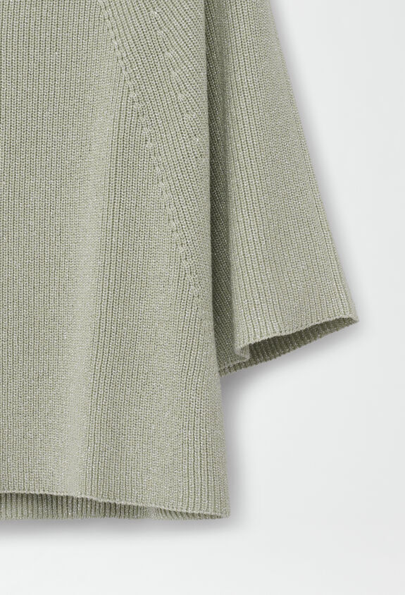 Fabiana Filippi Jersey estilo capa de algodón con lúrex, manzana MAD274F417H4520000