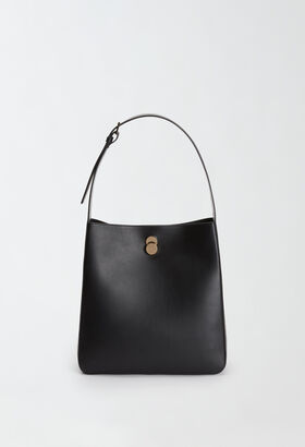 Fabiana Filippi LEATHER HOBO BAG WITH ECLIPSE BUCKLE GREEN CAD214F267D6140000