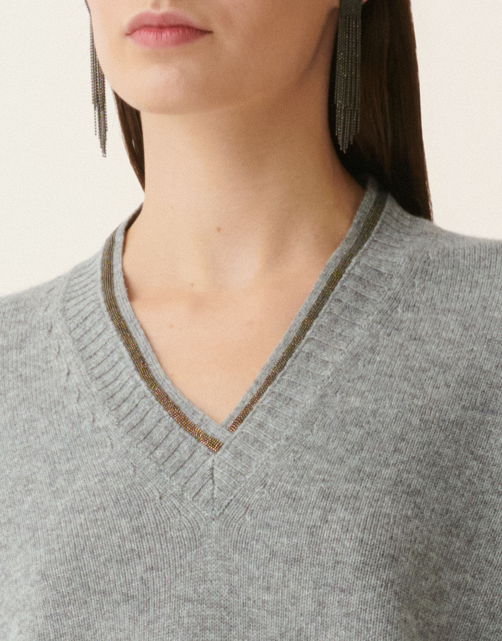 Platinum-Pullover, Stein Fabiana Filippi Platinum-Pullover, Stein Stein MAD226F420M2810000