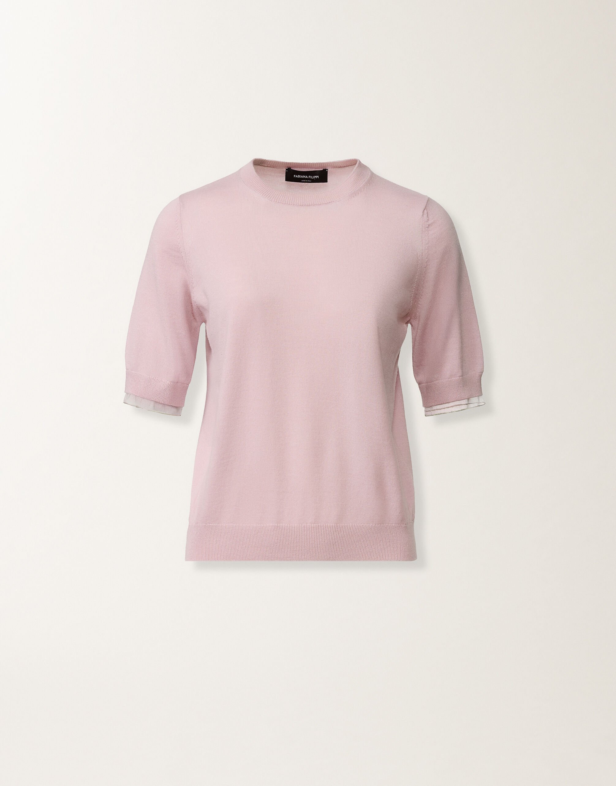 Fabiana Filippi Pullover aus Wolle und Baumwolle, rosa-lila Fliederrosa MAD266F042L9300000