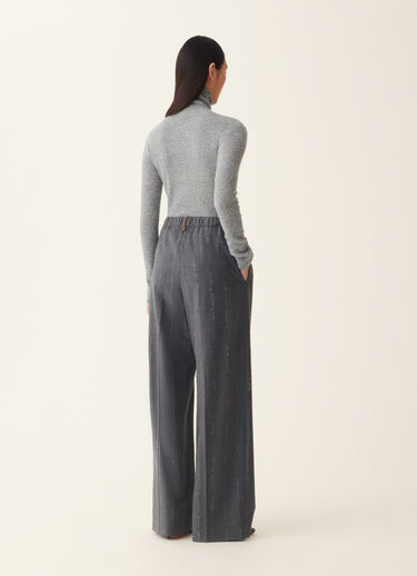 Pinstripe flannel trousers, charcoal Fabiana Filippi Pinstripe flannel trousers, charcoal Charcoal PAD226F456M4130000