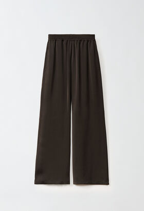 Fabiana Filippi Amelia fluid viscose jogging trousers, brown GREY PAD214F326D6200000