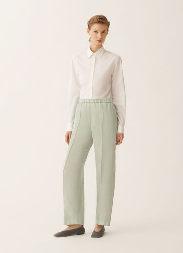 Fabiana Filippi Gubbio jogging pants in fluid fabric, Ghirri green Ghirri Green PAD266F322L7850000