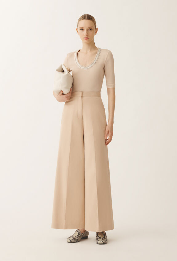 Fabiana Filippi Pantalone in gabardina di cotone, sabbia SABBIA PAD275F772L1910000