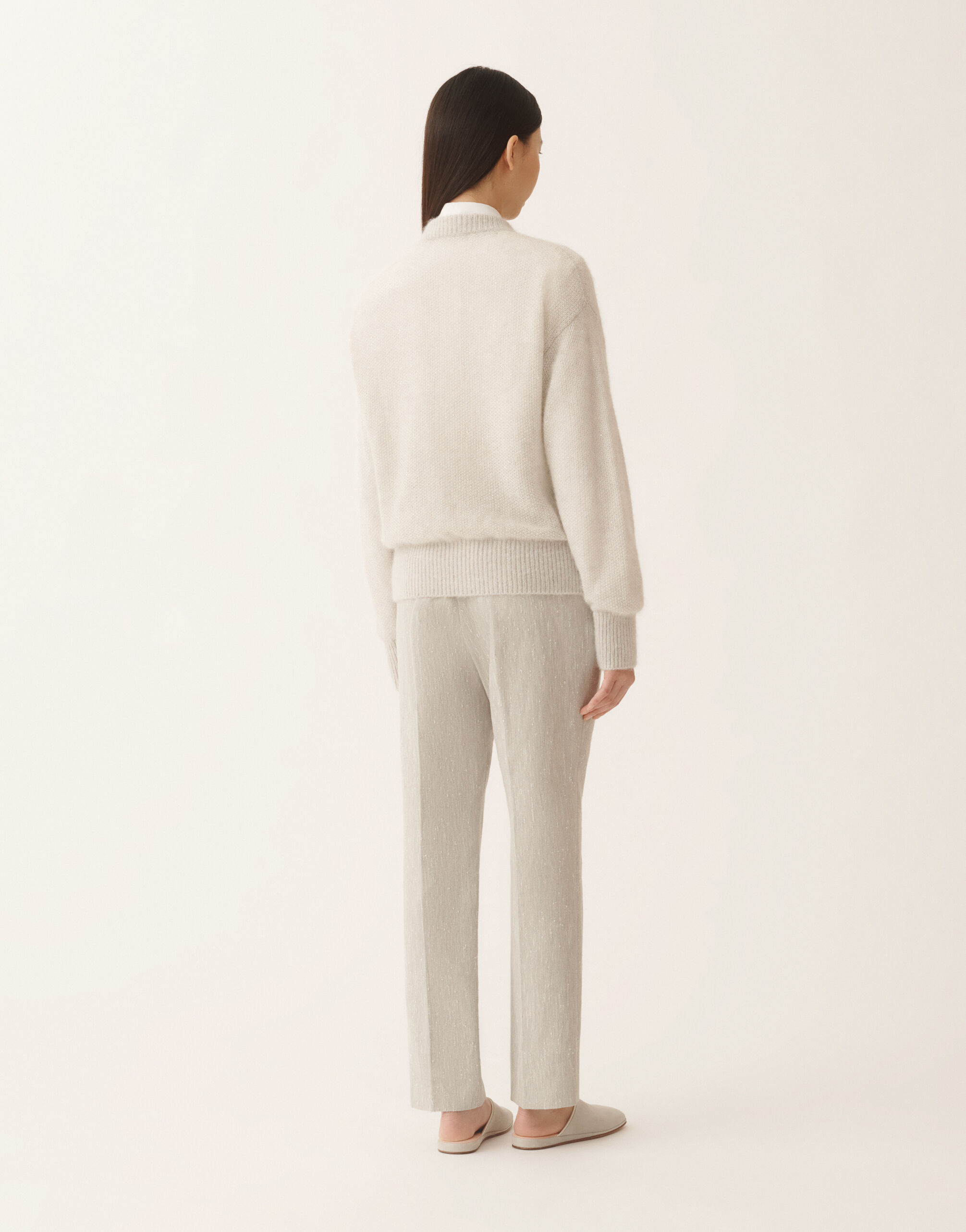 Mohair bomber with sequins, gravel for Women | Fabiana Filippi®