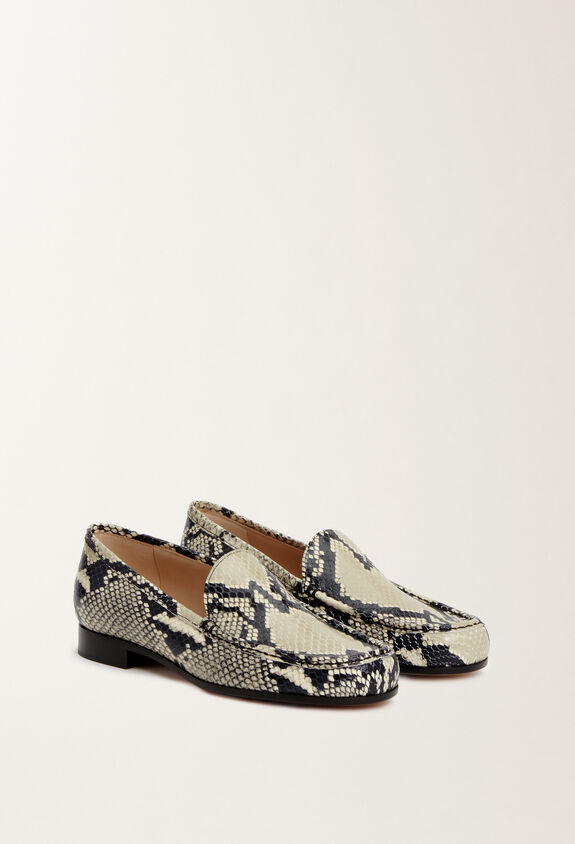 Fabiana Filippi Python-print calfskin loafers, putty WHITE ASD265A929L2520000