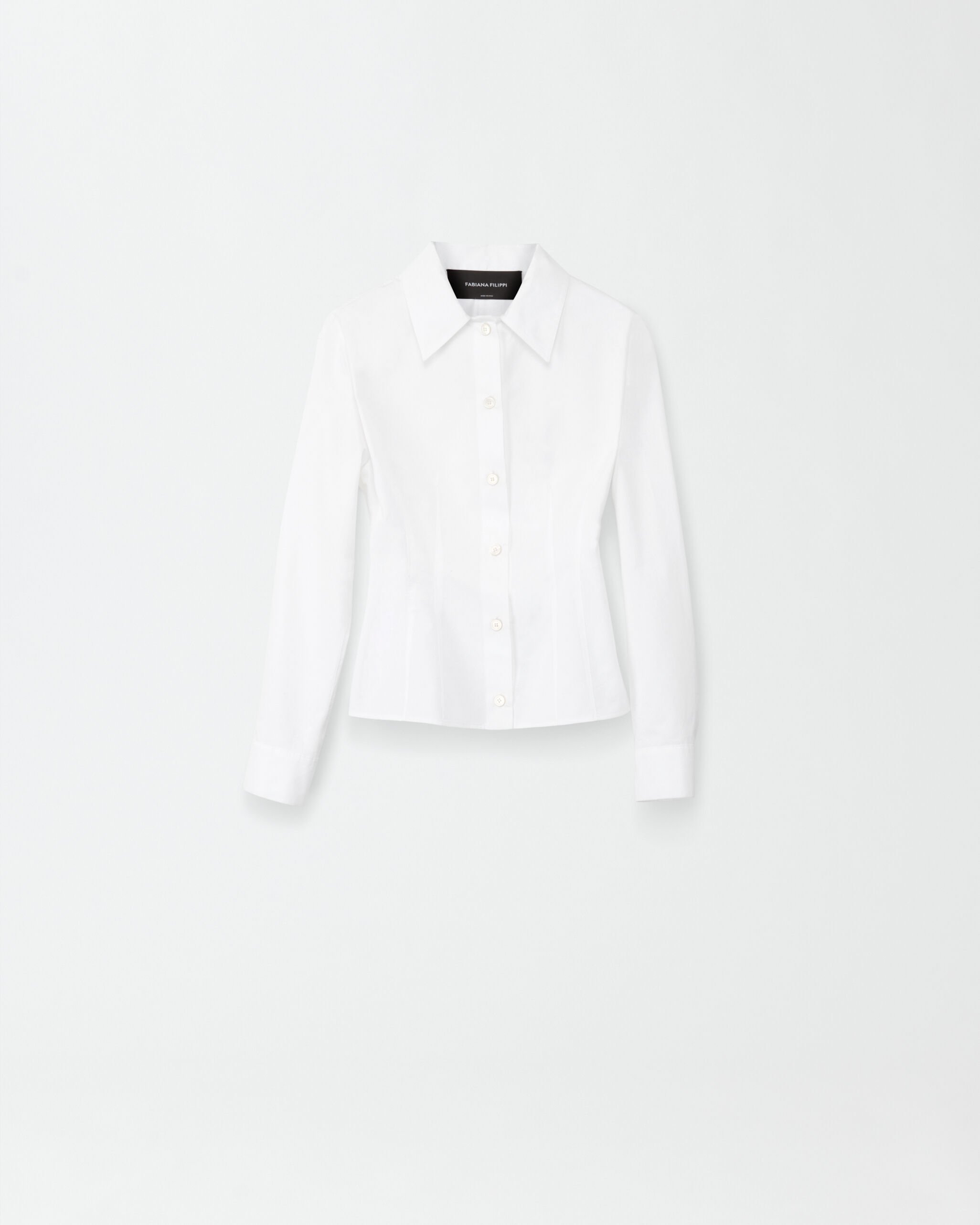 Fabiana Filippi Veste-chemise en popeline, blanc optique CAD274F621H4790000
