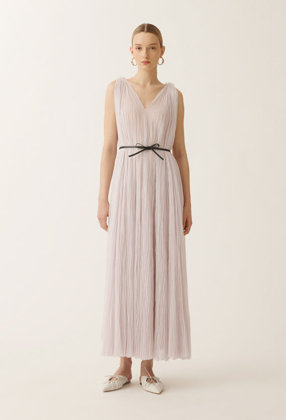 Fabiana Filippi Pleated tulle dress, mauve LAVENDER ABD275F622L3860000