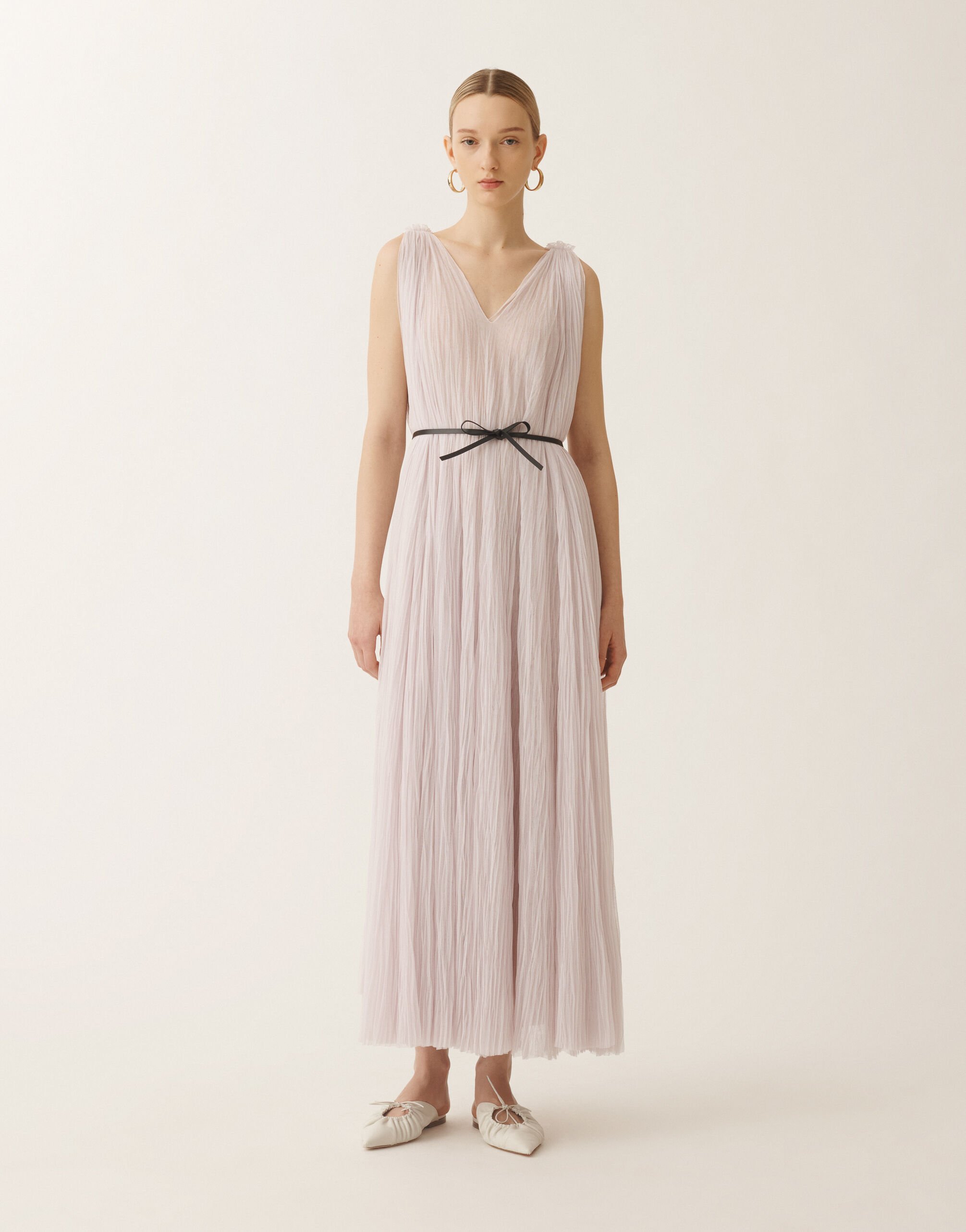 Fabiana Filippi Pleated tulle dress, mauve LAVENDER ABD275F622L3860000