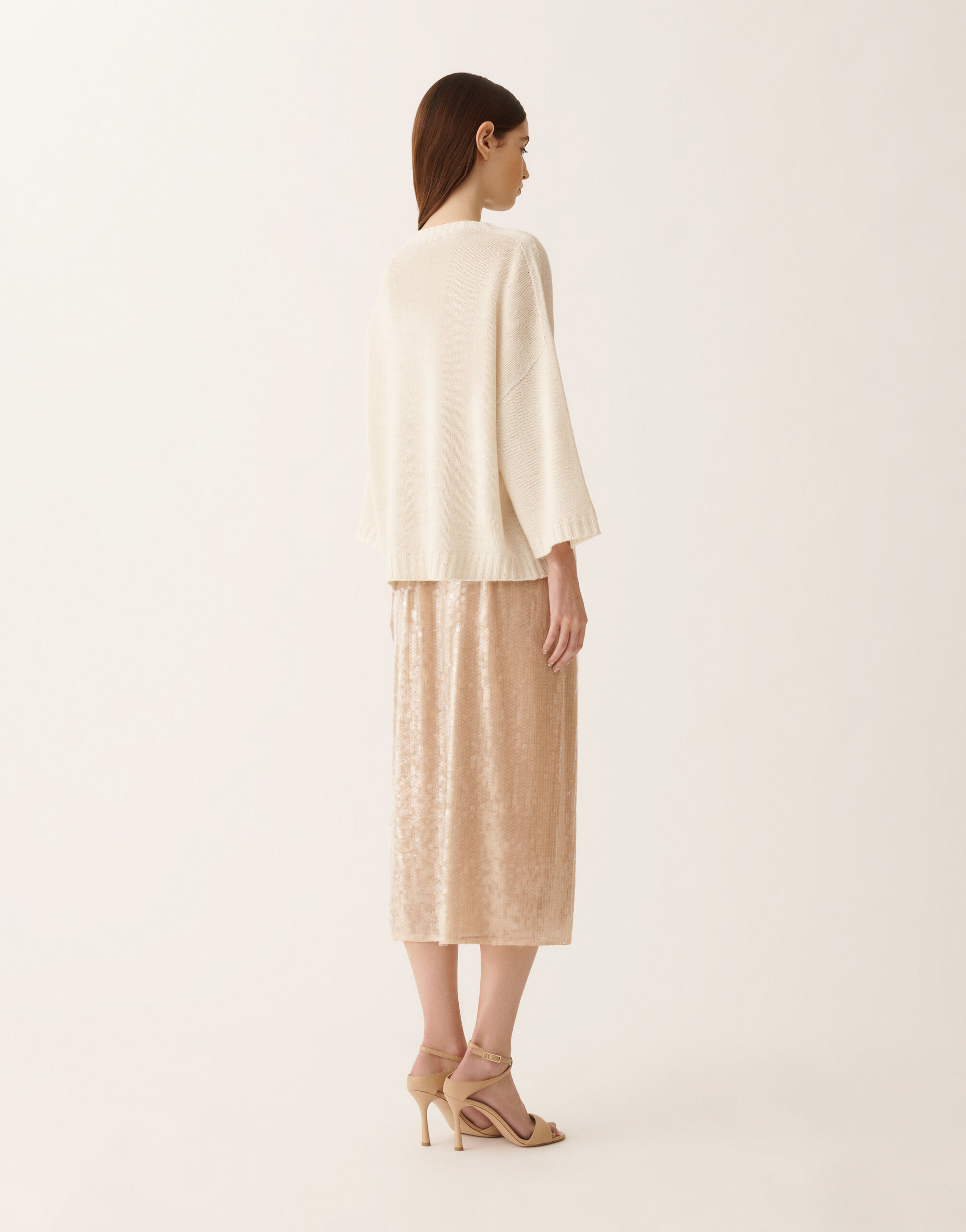 Platinum t-shirt with lurex, raffia Fabiana Filippi Platinum t-shirt with lurex, raffia Raffia MAD266F019L8970000