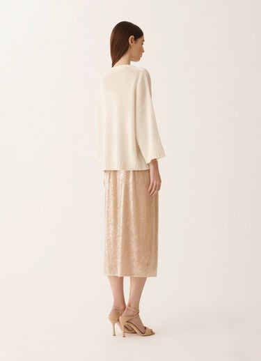 Platinum t-shirt with lurex, raffia Fabiana Filippi Platinum t-shirt with lurex, raffia Raffia MAD266F019L8970000