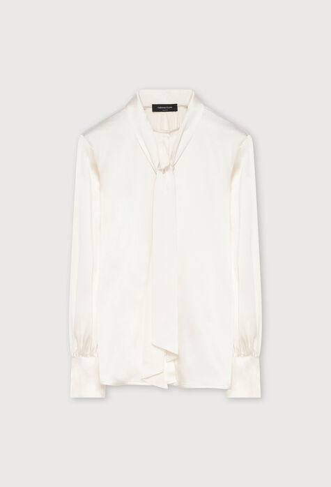 Fabiana Filippi Silk satin shirt, raffia CAD274F541D6140000