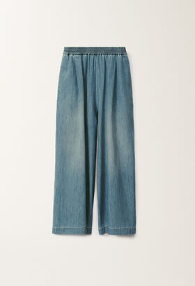 Fabiana Filippi Chambray trousers, light blue BLUE PAD275F386L3460000