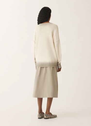 Fabiana Filippi Cotton and linen sweater with sequins, white WHITE MAD275F531L3820000