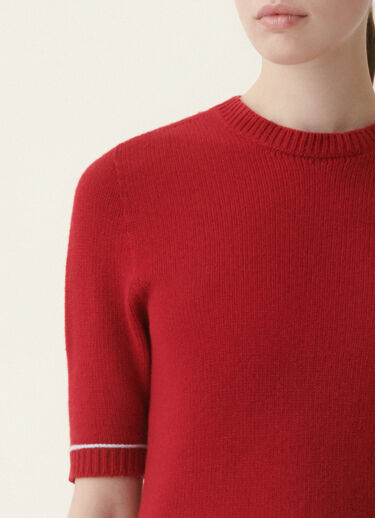Fabiana Filippi Brushed Platinum sweater, red and light blue Red and light blue MAD216F038M2700000