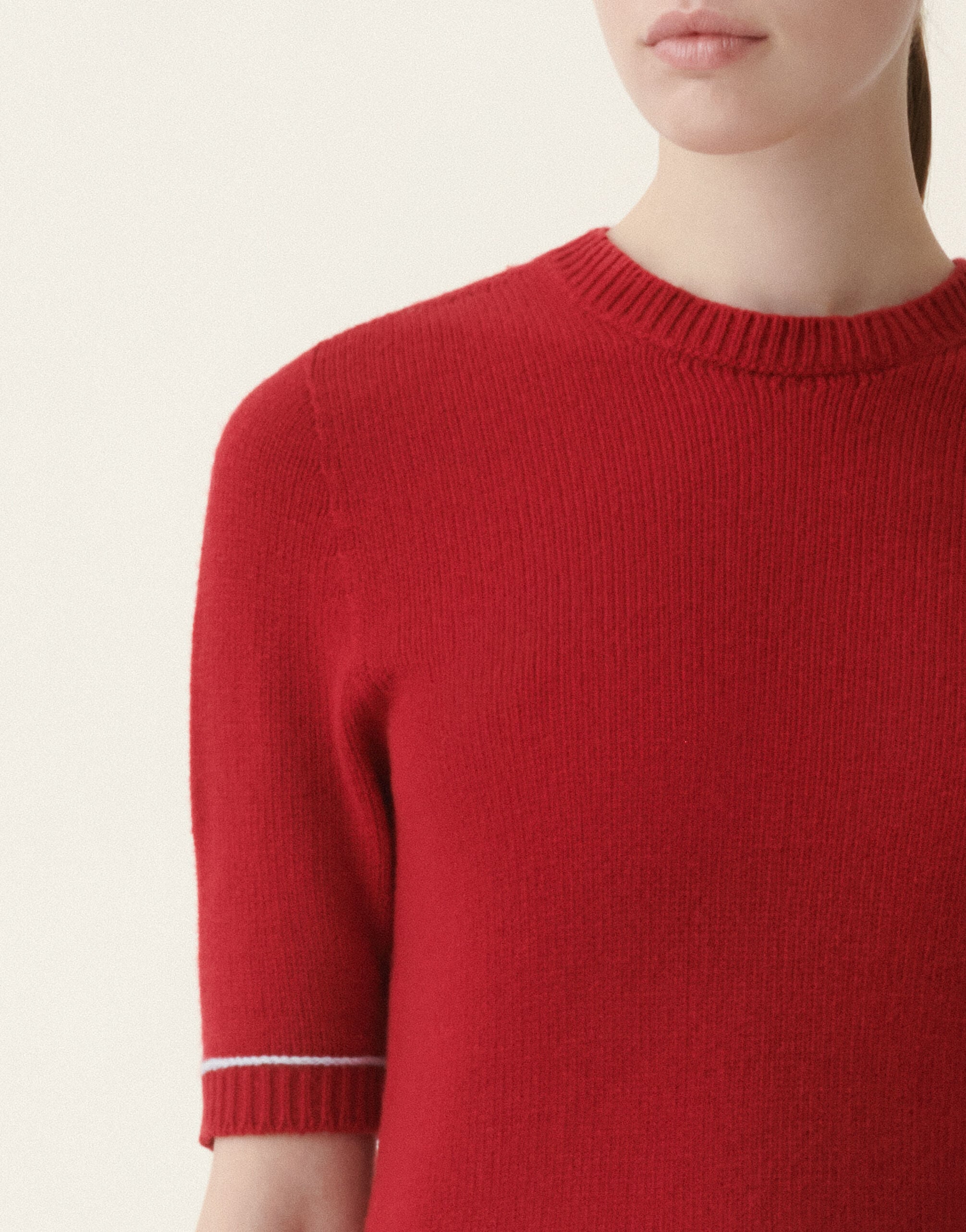 Fabiana Filippi Brushed Platinum sweater, red and light blue Red and light blue MAD216F038M2700000