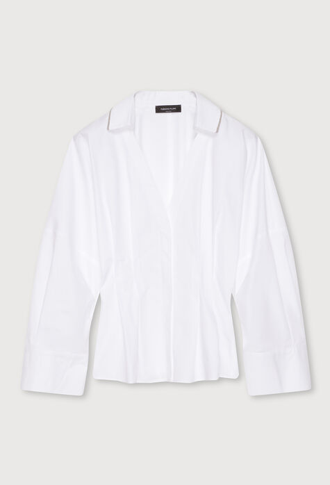 Fabiana Filippi Cotton poplin shirt, white CAD274F541D6140000
