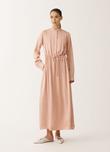 Fabiana Filippi Langes Blusenkleid aus Satin in Viskose, blush ROSA ABD265F206D6230000