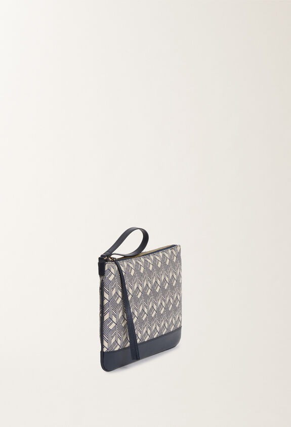 Fabiana Filippi Jacquard pouch, blue BLUE AAD275A035L4070000