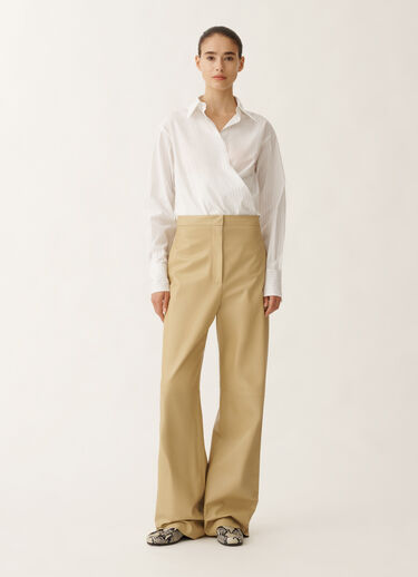 Fabiana Filippi Norcia lightweight nappa leather trousers, gold YELLOW PLD265F331D7510000