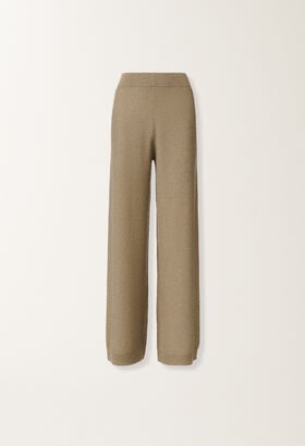 Fabiana Filippi Wool and silk trousers with sequins, olive GREEN PAD215F391D2960000