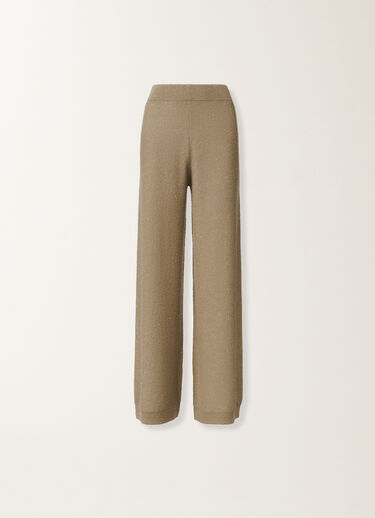 Fabiana Filippi Hose aus Wolle und Seide mit Pailletten, Oliv Braun PAD215F391D2960000