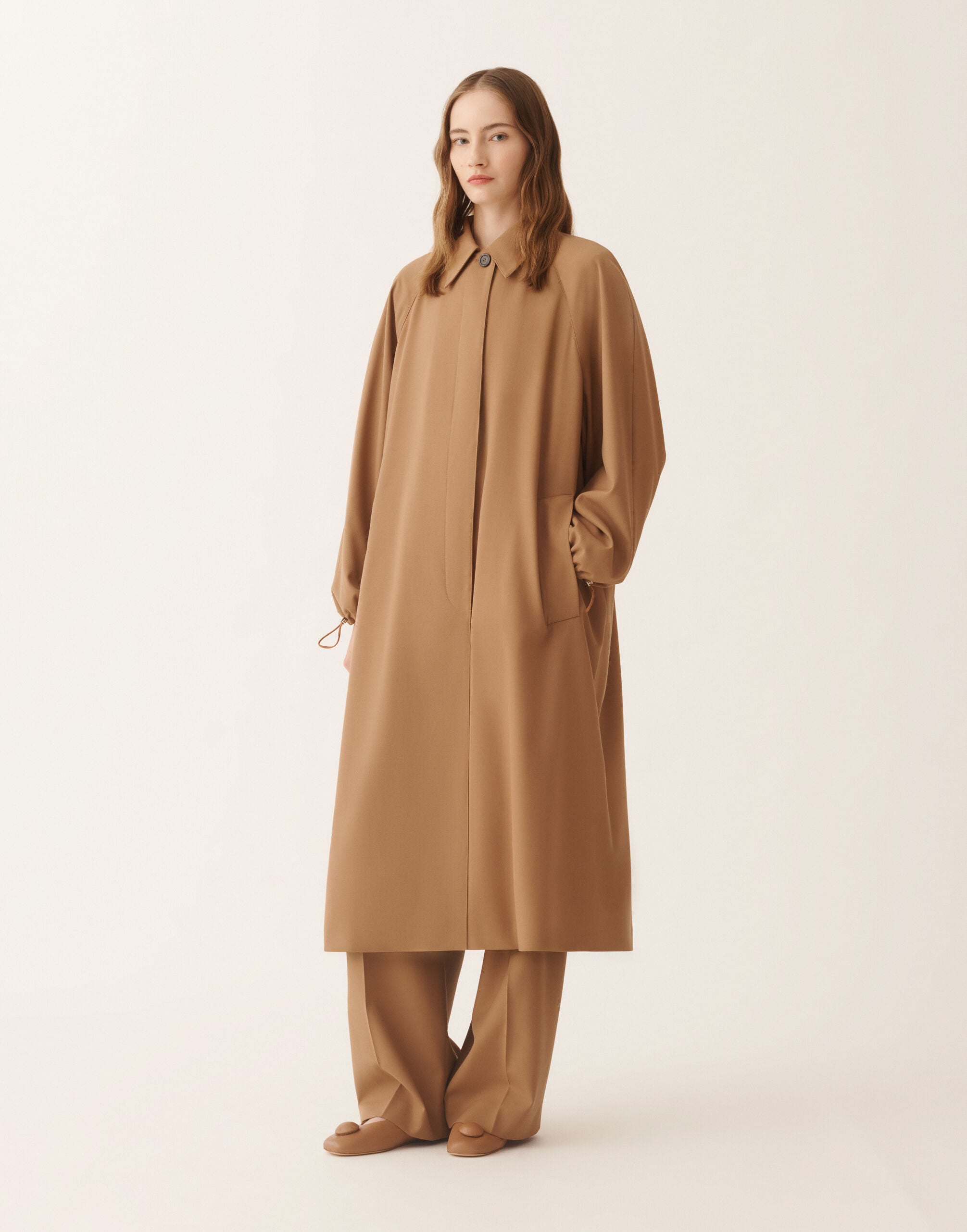 Coat in techno tailoring, wicker for Women | Fabiana Filippi®