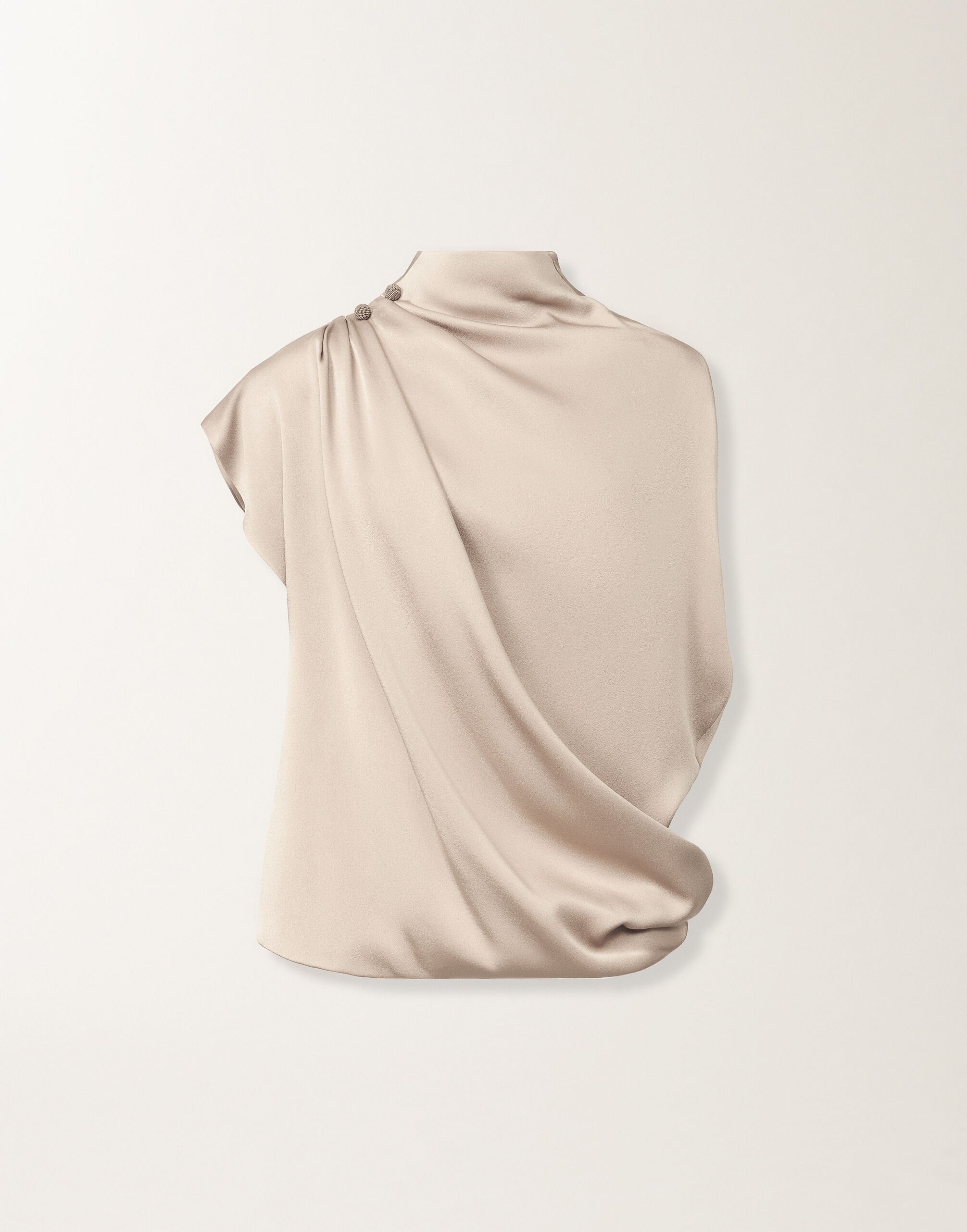 Fabiana Filippi Haut en envers satin, poussière GRIS TPD215F298L5960000