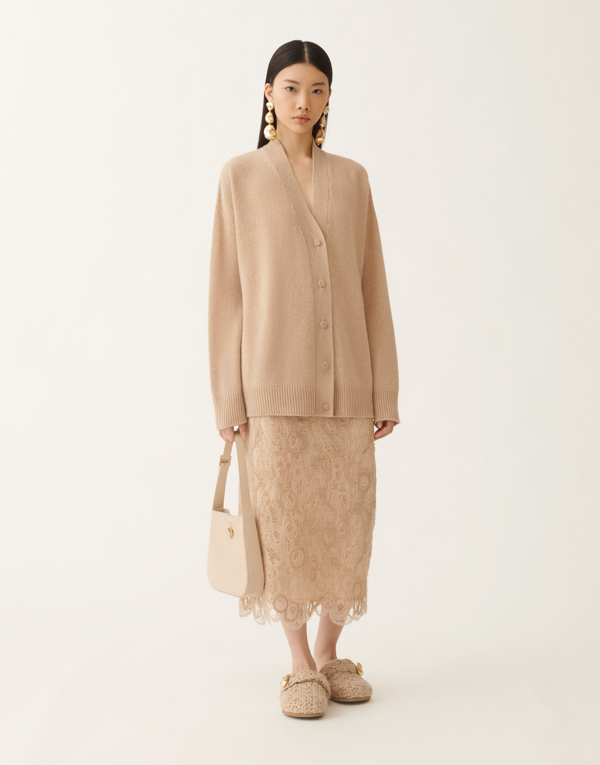 Cashmere sweater, beech for Women | Fabiana Filippi®