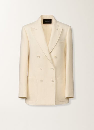 Fabiana Filippi Chaqueta cruzada en tailoring goccia fil coupé, color mantequilla Mantequilla GCD266F216L7820000