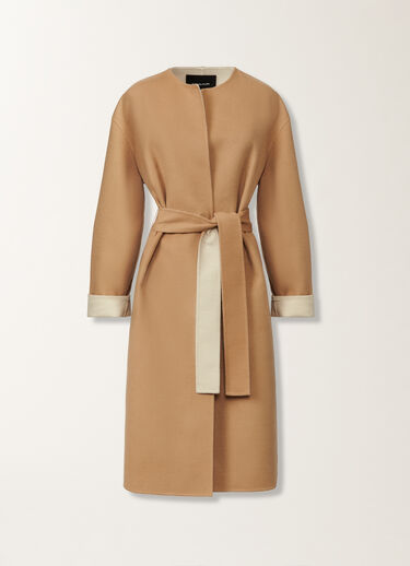 Fabiana Filippi Cappotto in double di lana, vimini e corda MARRONE CTD215F240L5080000
