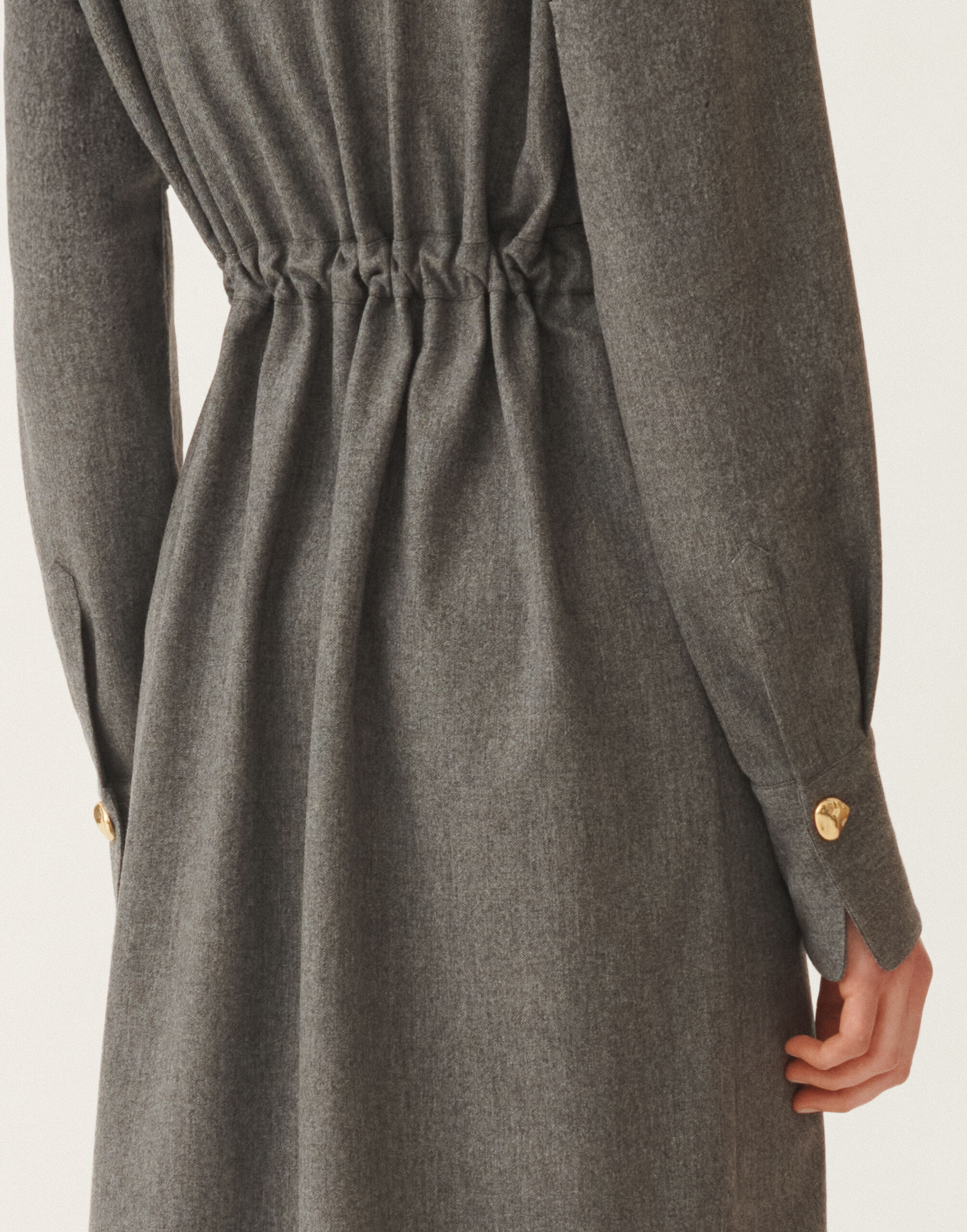 Fabiana Filippi Dress in flannel, rock Grey ABD225F599L6750000
